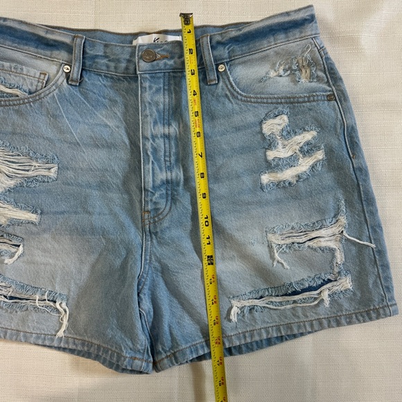 KanCan Light Blue Denim Shorts Size 13/30 - Picture 5 of 6